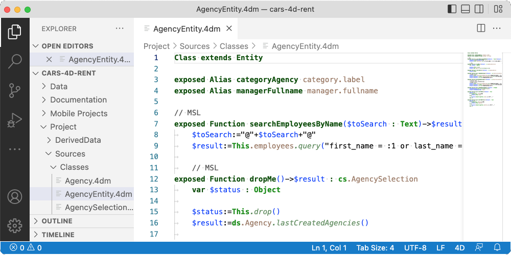 Setting up code syntax highlighting using the Visual Studio Code extension  – 4D Blog