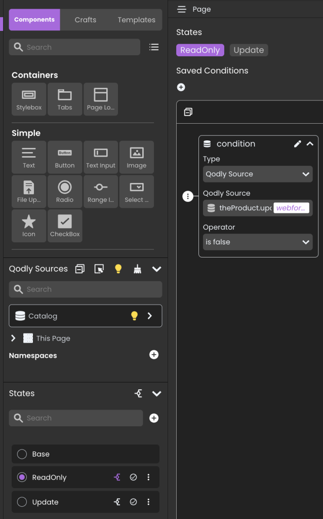 Qodly Studio for 4D: Dynamic User Interfaces with Page States - 4D Blog